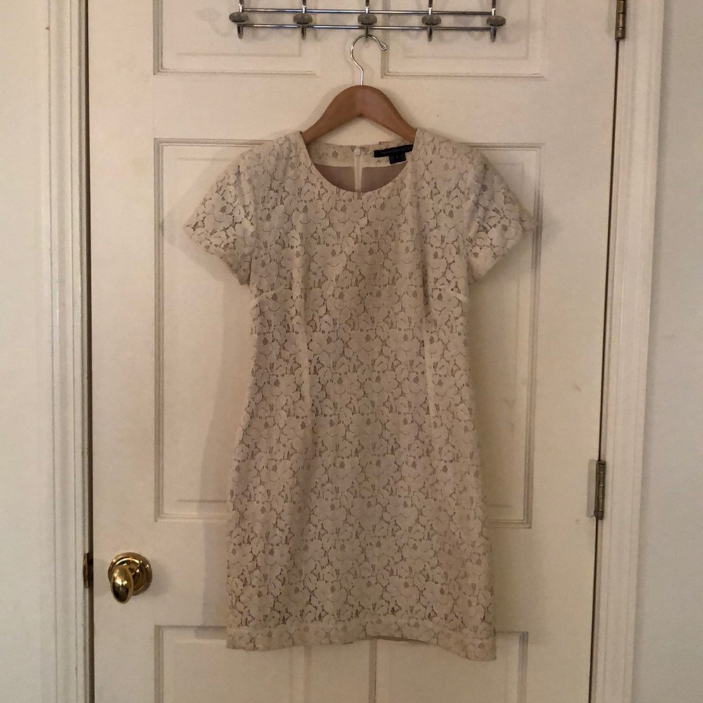 French Connection white lace mini dress sz 4